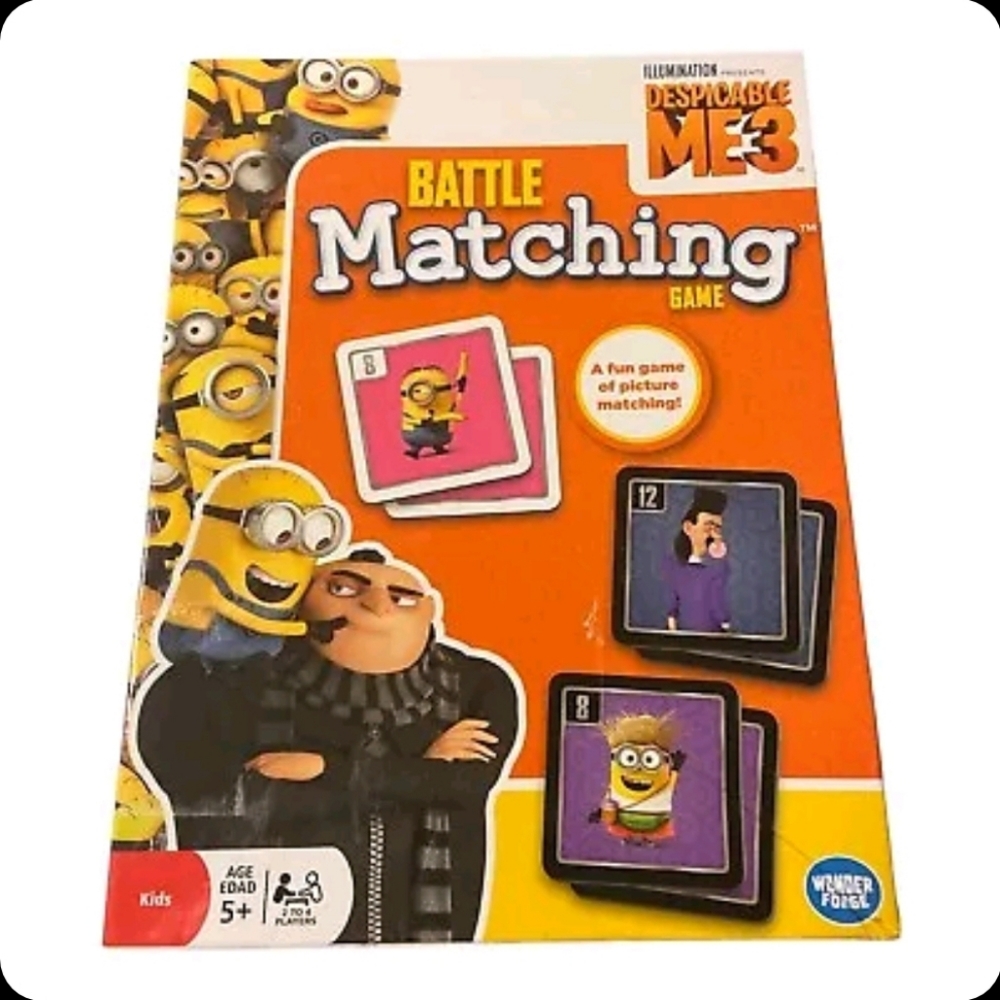Minons Despicable Me 3 Memory Match Card Game New
